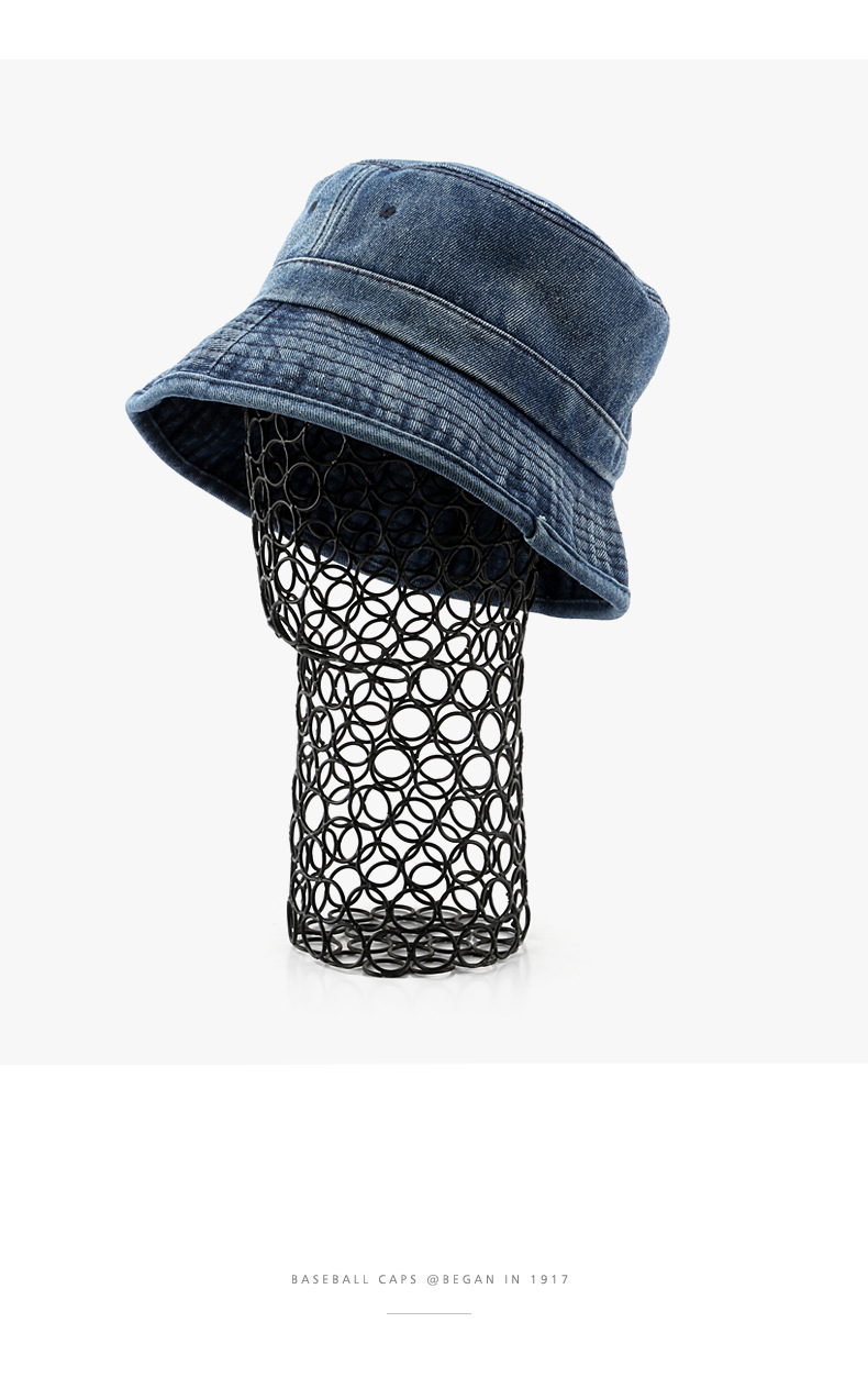 Sport e tempo libero Cappello da bacino in denim lavato da donna Tendenza della moda giapponese Protezione solare per esterni Cappello da pescatore ombreggiante, Cappello da pescatore_voghion.com