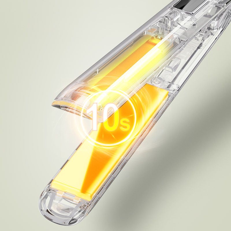 Plancha eléctrica y rizadora de doble uso para el cuidado del cabello, no daña el cabello, ideal para uso en casa, salón de belleza y residencias de estudiantes._voghion.com