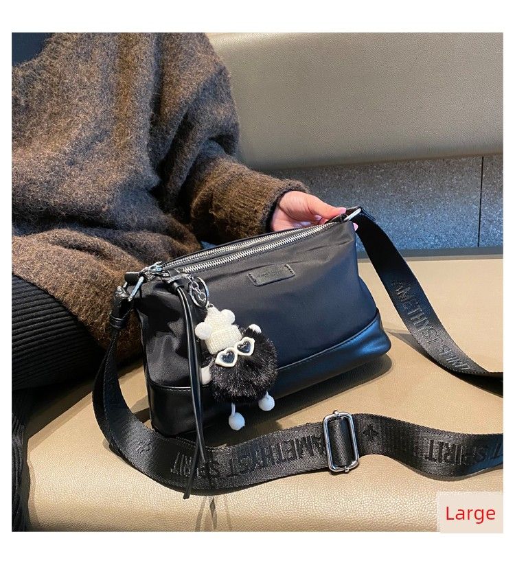 Fall And Winter Multi-Layer Crossbody Abrasion Resistant Waterproof Outdoor Women's Nylon Cloth Minimalist Korean-Style_voghion.com