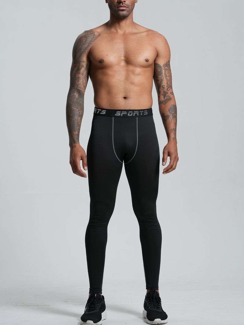 Autumn Winter Fleece-Lined Sportswear Set For Men Outdoor Skiing Running Quick-Dry Tight Fitness Base Layer Thermal_voghion.com