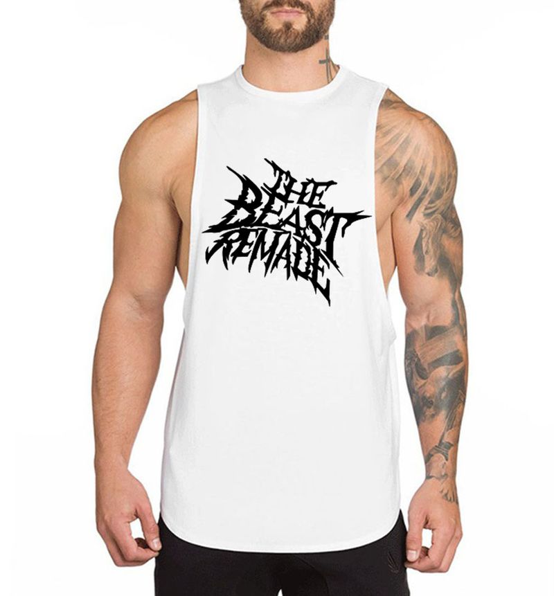 Ins Sports Sleeveless Loose Vest Fitness Running Breathable Training Pattern_voghion.com