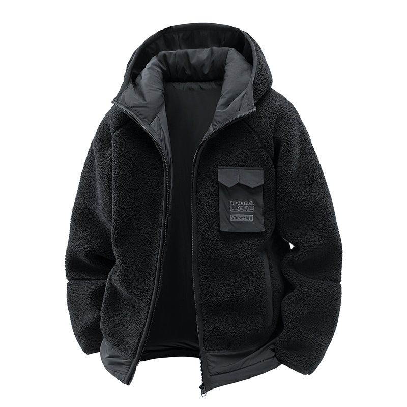 Ropa de algodón nueva lana de cordero ropa gruesa chaqueta de algodón de plumón de invierno para hombre tendencia de ropa exterior_voghion.com
