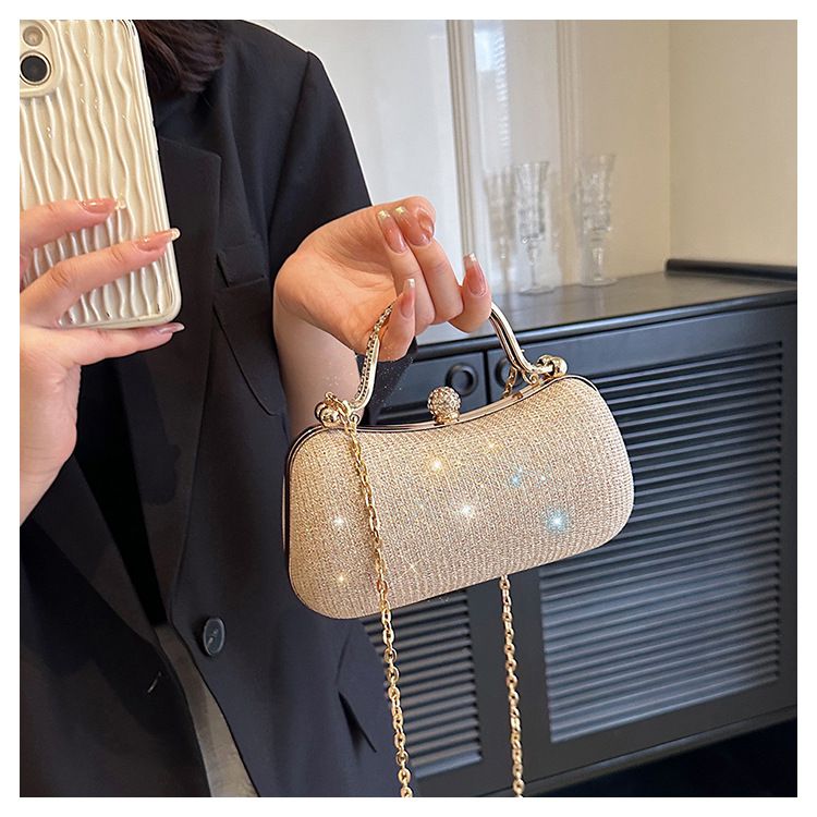 Borsa da sera popolare da donna Borsa da donna Piccola borsa a tracolla Borsa a tracolla con catena da donna_voghion.com
