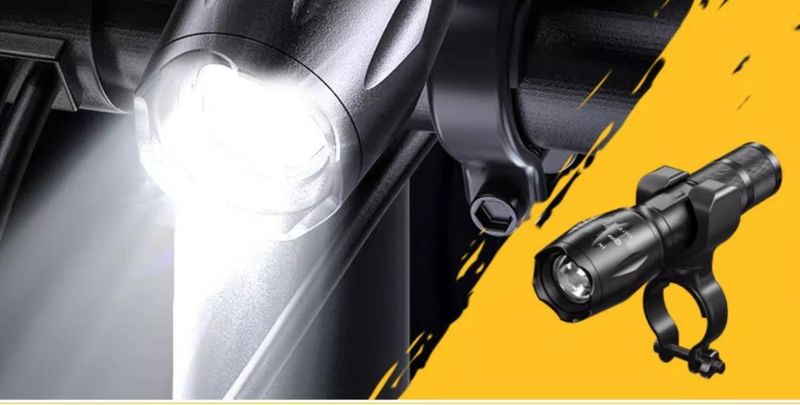 LED-Fahrrad-Nachtfahrt-Front-Taschenlampe, superhell, starkes Licht, wiederaufladbar, für den Außenbereich, Dual-Purpose-Fahrradausrüstung_voghion.com