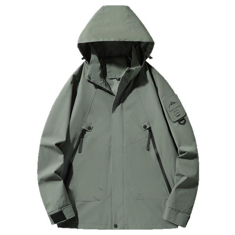 High-Quality Single-Layer Jacket Unisex Hooded Lightweight Windbreaker For Spring And Autumn Outdoor Travel Groups_voghion.com