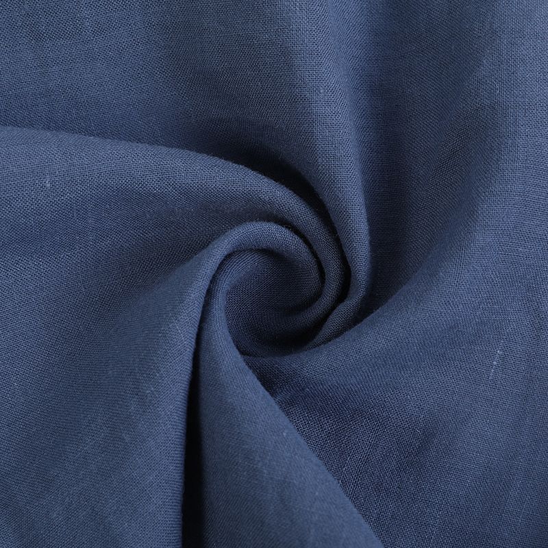 Ärmelloses Rüschenoberteil und weit geschnittene Hose aus Leinen-Baumwolle für Damen – Bohemian-Sommeroutfit_voghion.com