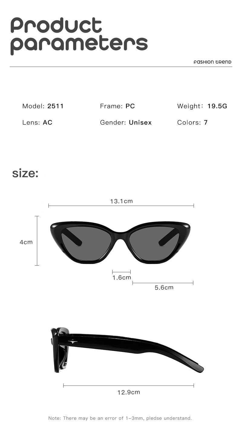 Gyerek napszemüveg divatos macskaszemű utazási napvédelem konkáv alakú napellenző ultraibolya elleni védelemmel gyerek napszemüveg_voghion.com