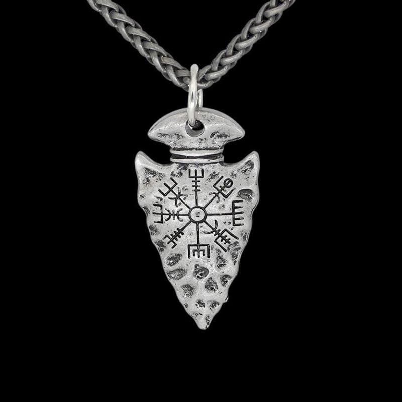 Sieraden & Accessoires Vikinghelm Speer Pijl Ketting Hanger Runenkompas Spearhead Direct_voghion.com