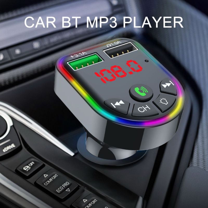 MP3 Çalar Bluetooth Eller Serbest Telefon Navigasyon Arama Çift USB Hızlı Şarj Araç Aksesuarları_voghion.com