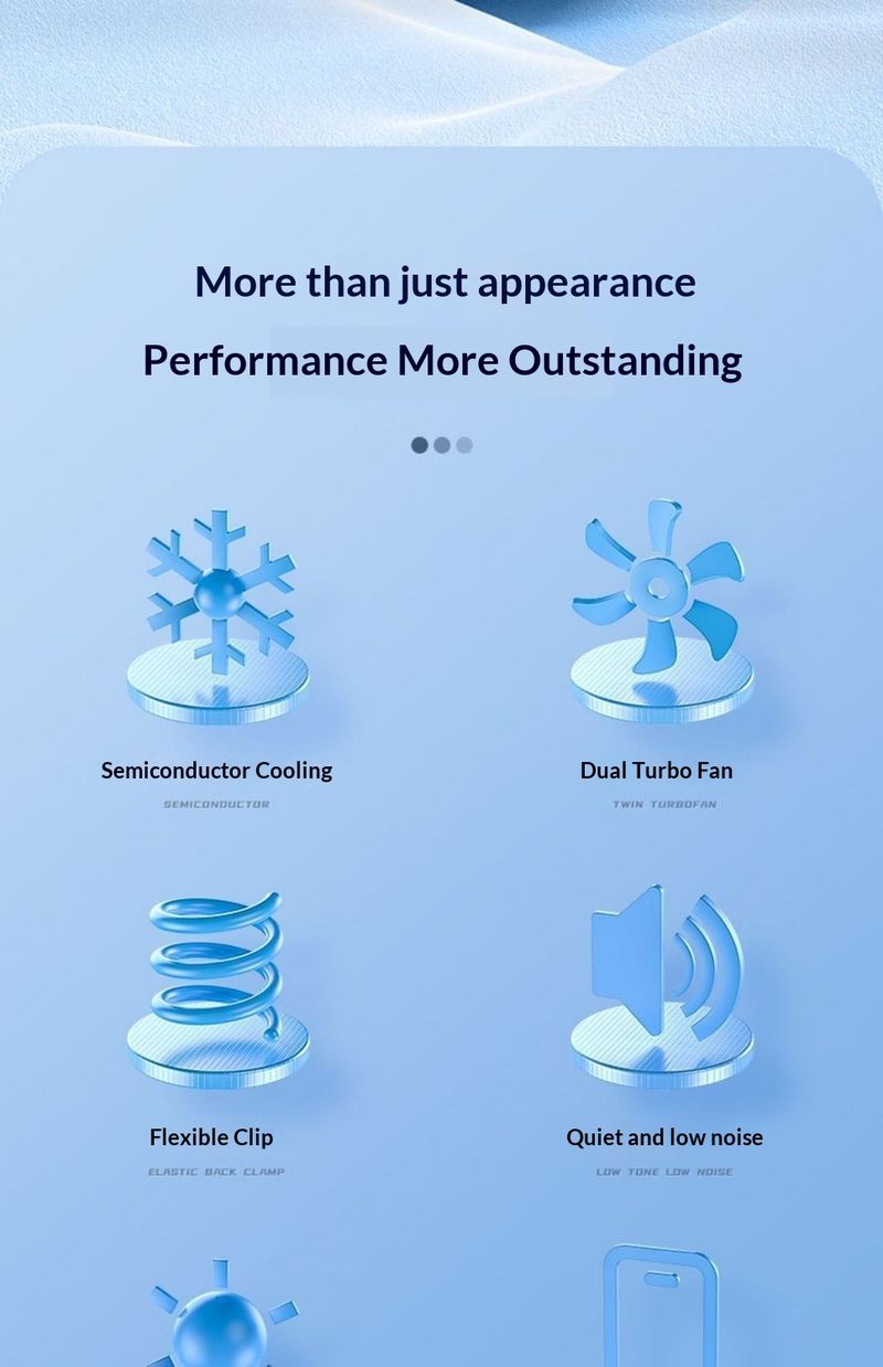 Digitex Live Streaming Dedicated Phone Cooler Cooling Artifact Semiconductor Refrigeration Ultra-Quiet Ice Seal Back Clip Stand_voghion.com