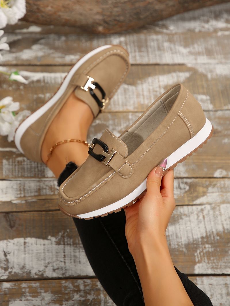 Fashion Fit Single für Frauen 24 neue runde Zehenpartie Mode lässig Plus Size Le Fu Dou Schuhe kleiner Duftstil_voghion.com