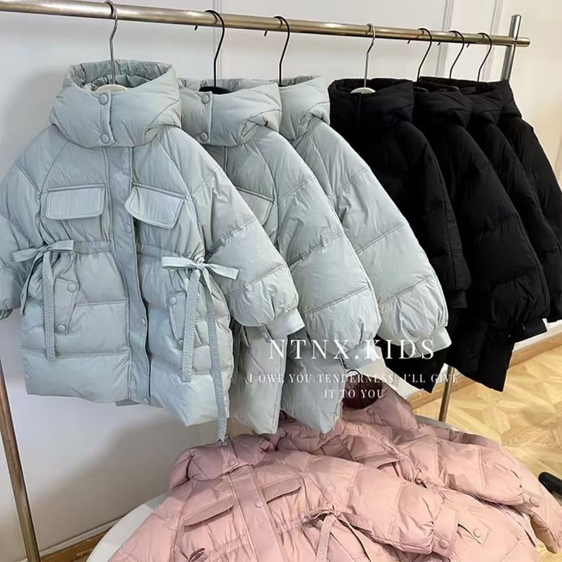 Abrigo de algodón de invierno para niñas 2025, nuevo estilo, abrigo de algodón de longitud media para niñas, abrigo grueso de algodón de invierno_voghion.com