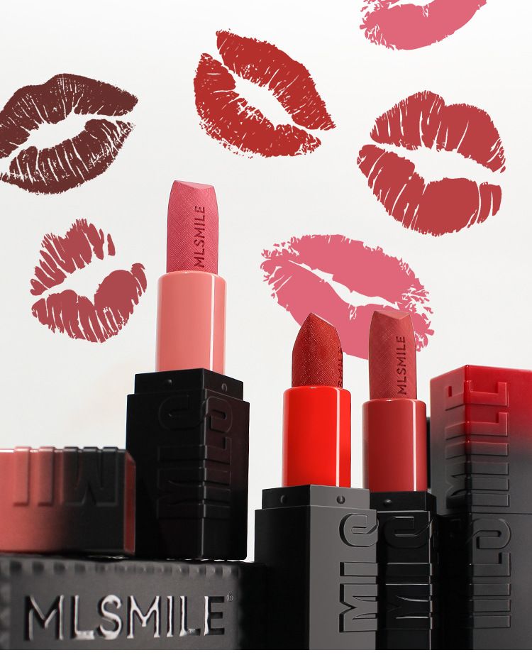 MLSMILE Embossed Matte Lipstick Set Easy To Color Moisturizing Lipstick Natural Nude Color 3 Pieces_voghion.com