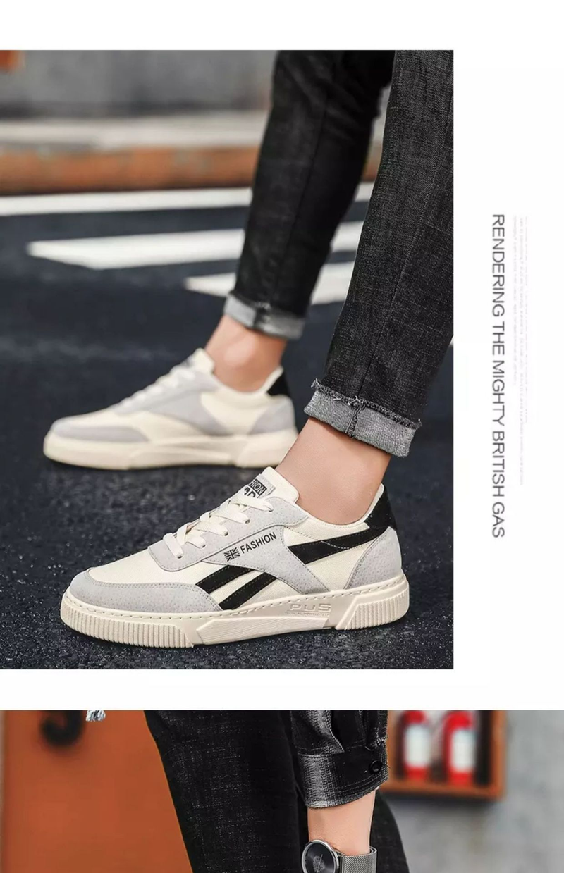 Jarní 2024 Nové sportovní trendy všestranné ležérní prkno boty, elegantní plátěné pánské boty_voghion.com
