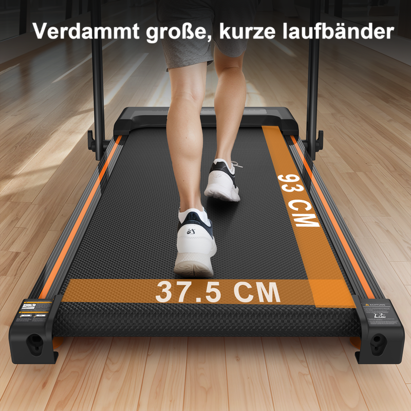 2-in-1 compacte loopband onder het bureau voor thuiskantoor, opvouwbare loopband voor wandelen, hardlopen en joggen met helling, draagvermogen van 120 kg_voghion.com
