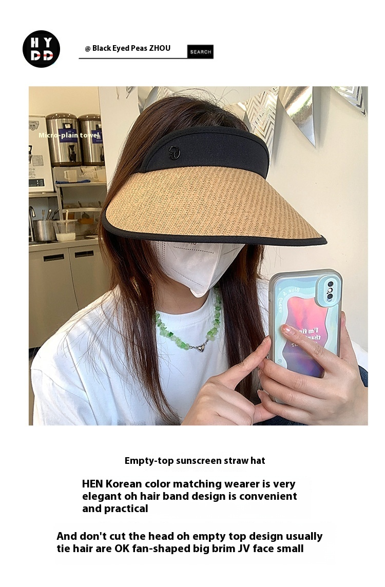 Cappello da sole estivo per bambini 2024, con tesa larga resistente ai raggi UV, tendenza cappello a cilindro vuoto da spiaggia_voghion.com