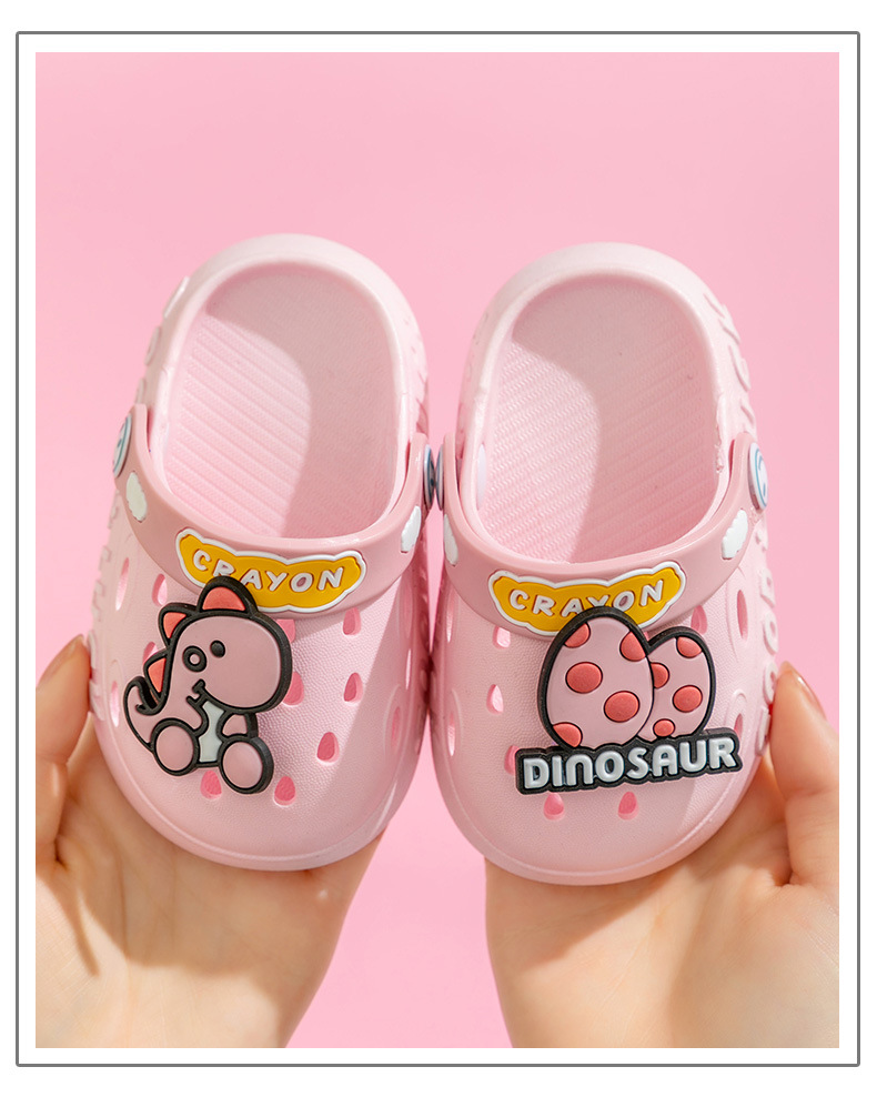 Scarpe da bambino con dinosauro, 1 anno e 3 anni, Pantofole per bambini Baotou anti collisione impermeabili per interni, Ragazzi estivi,_voghion.com