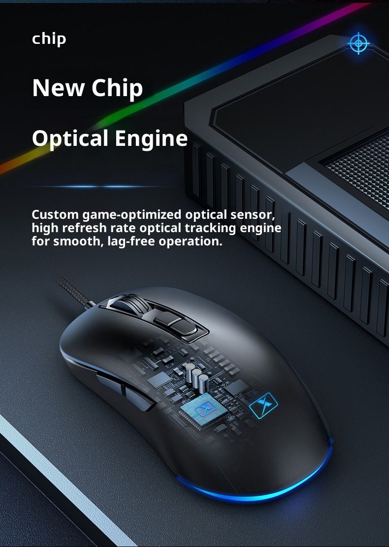 Digitex Digitex Xinmeng 383B Gaming 7D Computer Office Luminous E-sports Wired Mouse_voghion.com