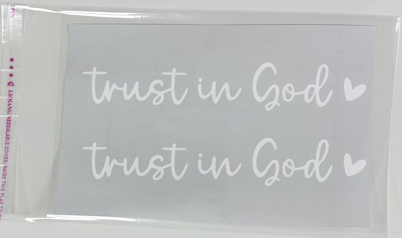 2-pakning Trust in God bilspeil sminkespeil liv dekorasjon klistremerker_voghion.com