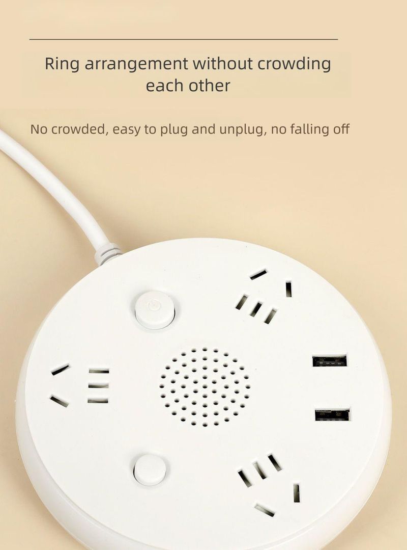 Long Line Bluetooth Speaker Socket Converter Multi-Functional Dormitory Power One-to-Many Outlet Strip With USB Charging_voghion.com