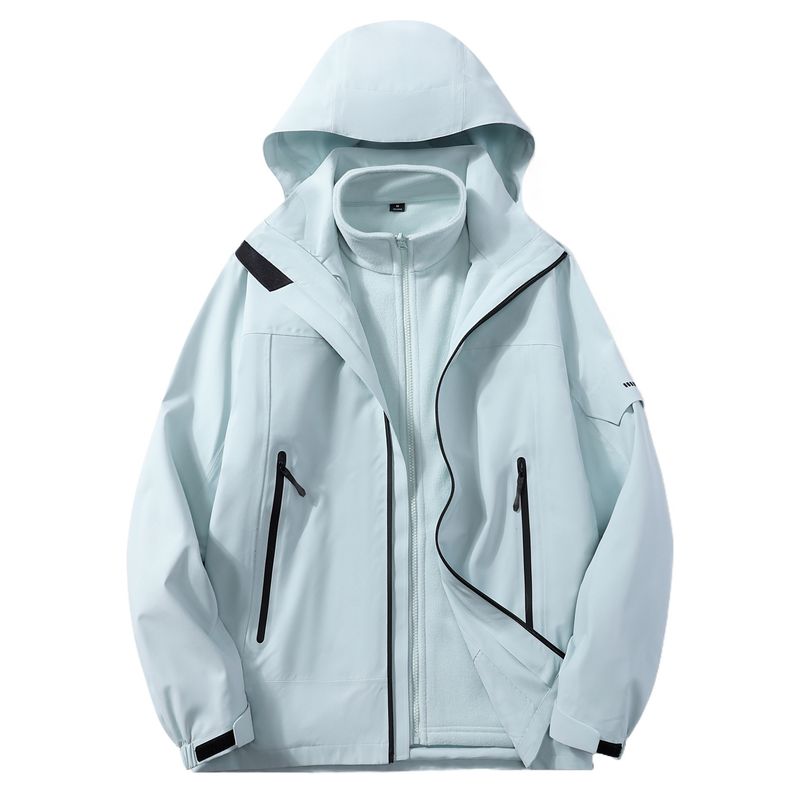 Giacca da uomo impermeabile 3 in 1 laminata per escursionismo, ciclismo, alpinismo, fodera in pile staccabile, da donna_voghion.com