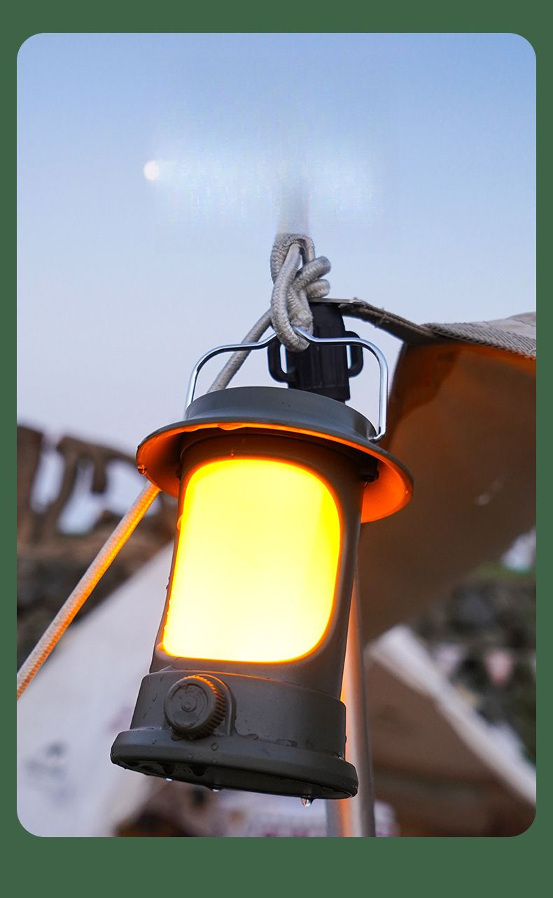 New Outdoor Portable Type-C Rechargeable Multi-Function Tent Solar LED High Brightness Camping Light_voghion.com