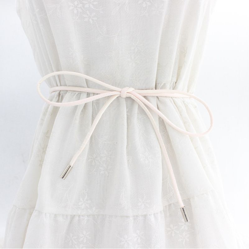 HEIßE Neue Weibliche Kette Dünnen Gürtel Einfache Dekoration Krawatte Mit Kleid Lange Taille Seil Verknotet Vintage Kleider String Bund_voghion.com
