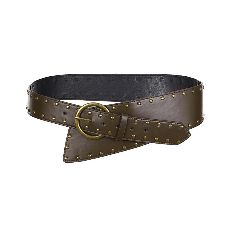 Circular Hollow Pin Buckle 2025 Summer American Style Outerwear Decorative New Western Belt Collection_voghion.com