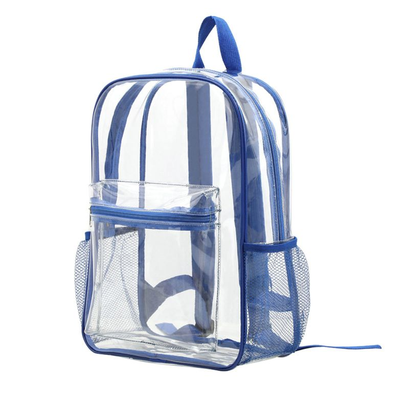 Lihao Donna Doppi spallacci Grande capacità Vedere attraverso Zaino da viaggio trasparente in PVC resistente all'usura_voghion.com