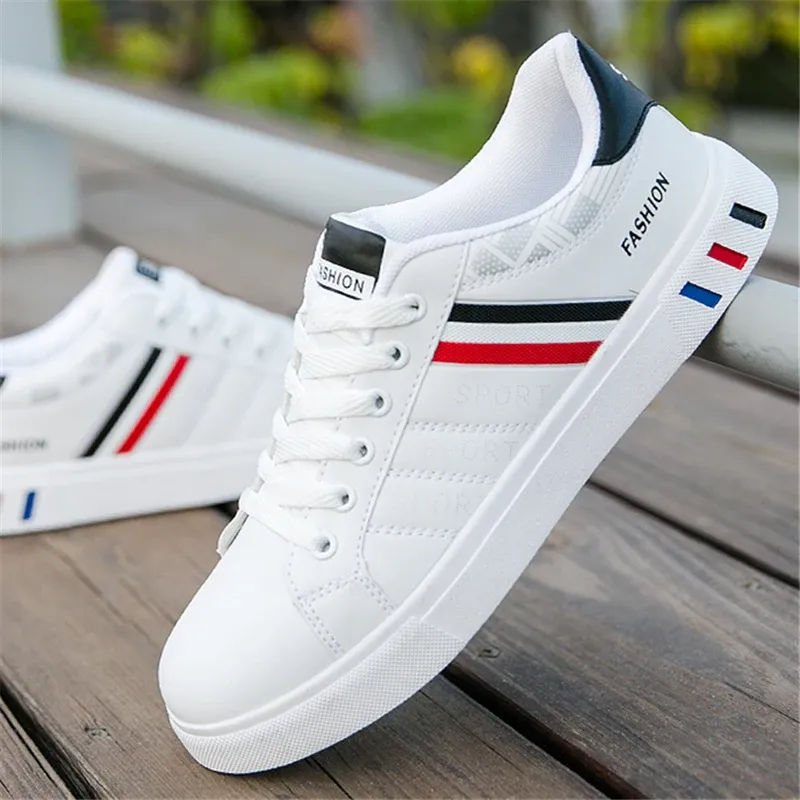 Neu Männer Casual Leichte Atmungsaktive Schuhe Flache Lace-Up Männer Sneakers Weiß Business Reise Unisex Tenis_voghion.com