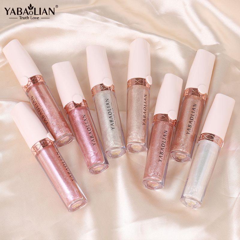Yabaolian Pearlescent Color Waterproof Oil Shining Lip Glaze_voghion.com