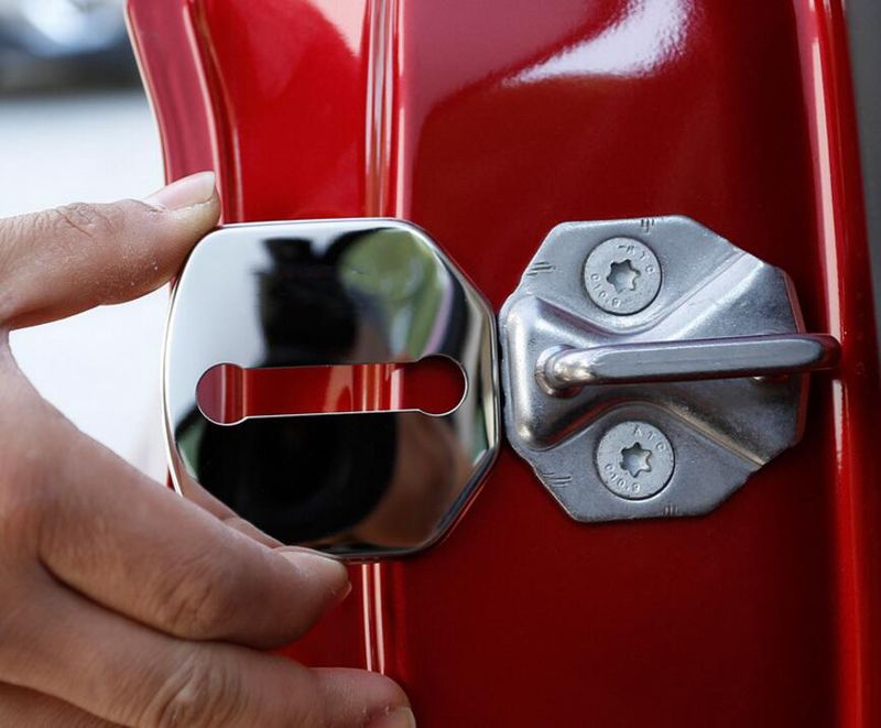 5 gab. aizsargpiederumi transportlīdzekļiem automašīnas durvju slēdzenes pārsegs kreisais 3 labais 2 13 EcoSport nerūsējošais tērauds Ford_voghion.com