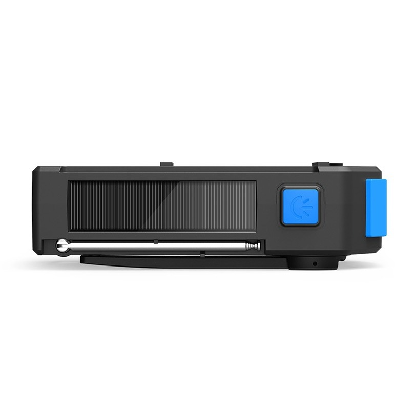 Rádio multifuncional externo Subeme La, alimentado por dínamo de manivela solar AM/FM/NOAA com tela LCD, lanterna LED, banco de energia_voghion.com