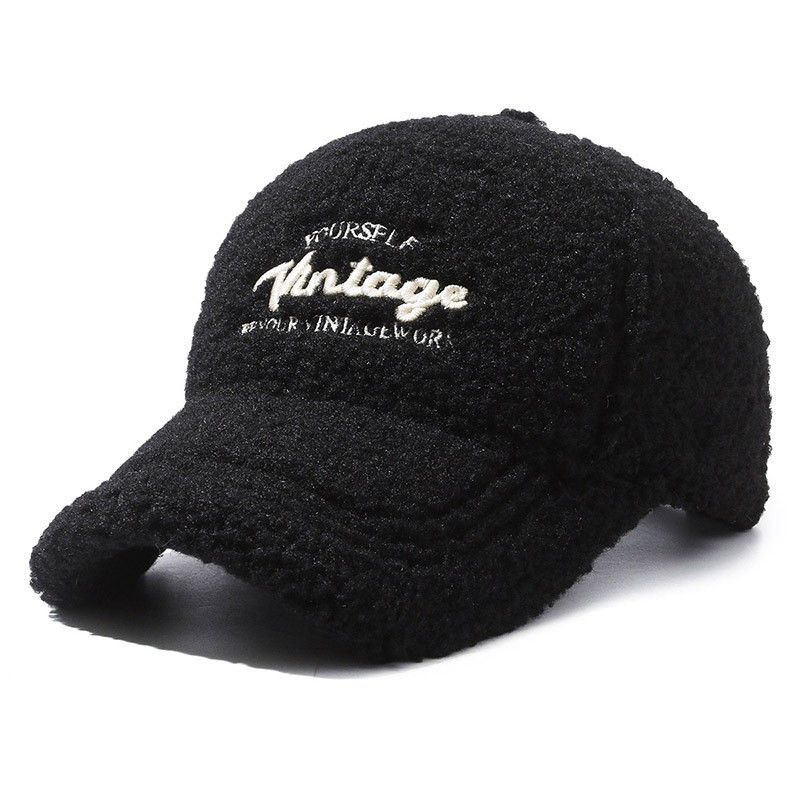 Herfst winter pluche hoeden kinderen, eenvoudig modieus, veelzijdig warm voor mannen vrouwen. Koreaanse versie honkbal met een_voghion.com