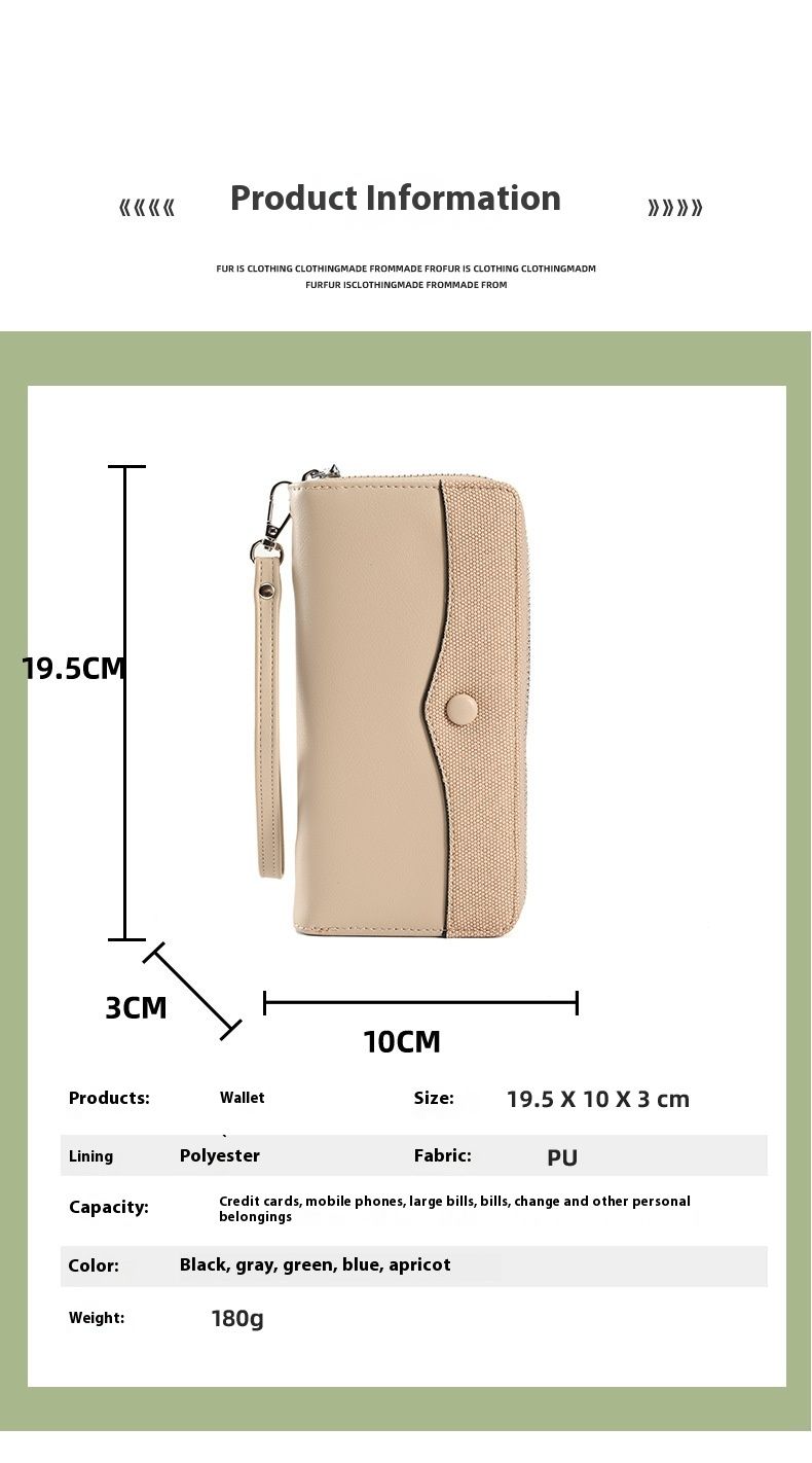 2024 New Long Zipper Women's Handbag Large Capacity Wallet Versatile Phone Bag_voghion.com