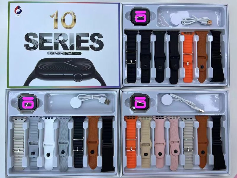 30promax Watch Series 10 Infinite Screen Versione 7+1 Cinturini Il più recente SmartWatch Sportivo Bluetooth Chiamata Telefonica Intelligente_voghion.com
