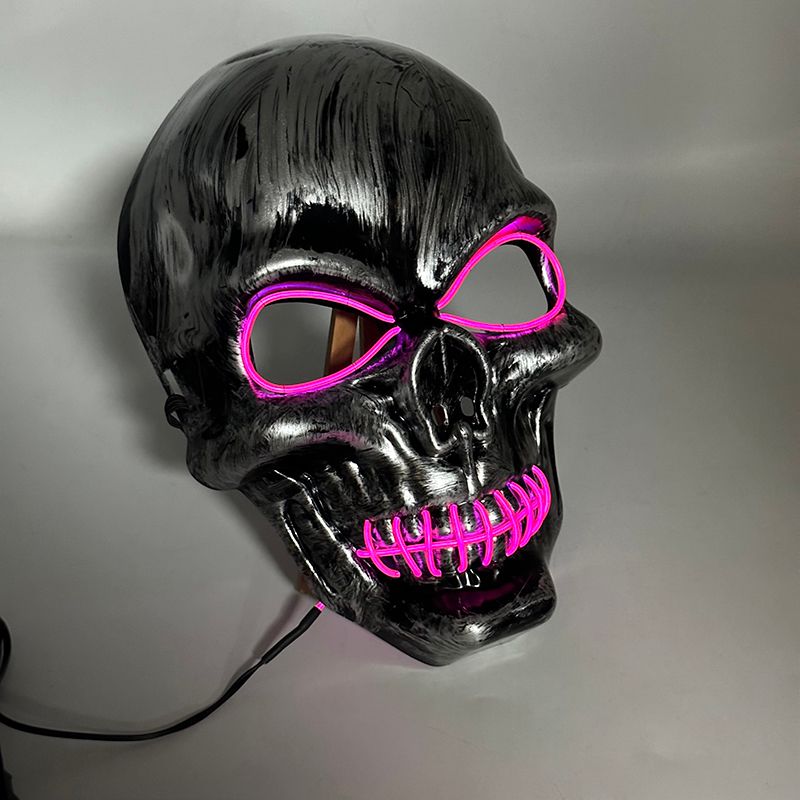LED Marshmallow Cos Mask For Dance DJ Party Decoration Show Props Masquerade Birthday Party Mask With Gloves Cool Dexoration_voghion.com