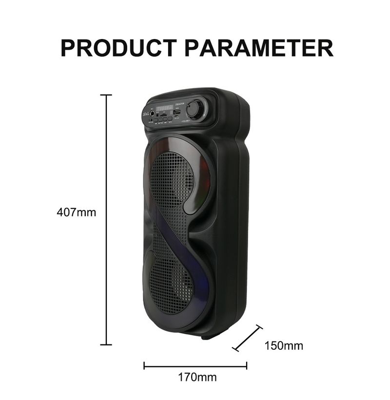 ZQS4270M Mobiele kaart Kleurrijke microfoonluidspreker Square Dance Groot volume Buiten Bluetooth-luidspreker_voghion.com