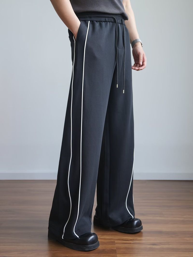 Men's Clothing Casual Suit Short Sleeved Trousers Mopping Pants Loose And Handsome Sports Complete Set_voghion.com