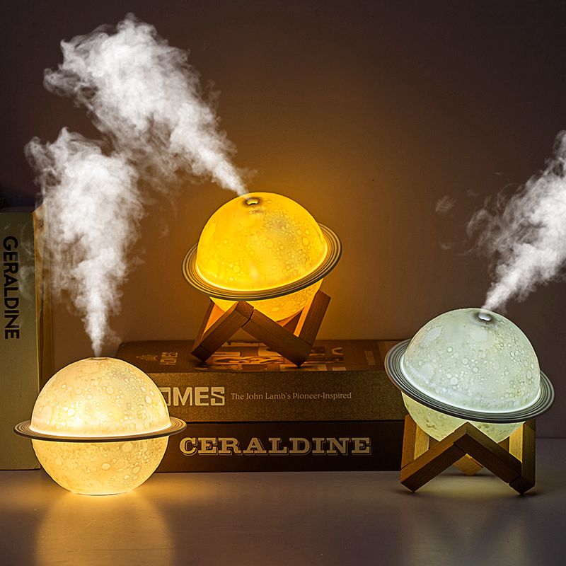 Decorative Ornament USB Humidifier - Home Car Large Mist Output Planet Atmosphere Light_voghion.com