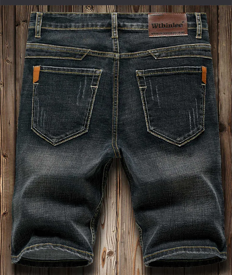 Men's 2023 Summer Men'S Slim Denim Shorts Business Casual Fashion Loose Stretch All-Match Jeans Male High-End Brand_voghion.com