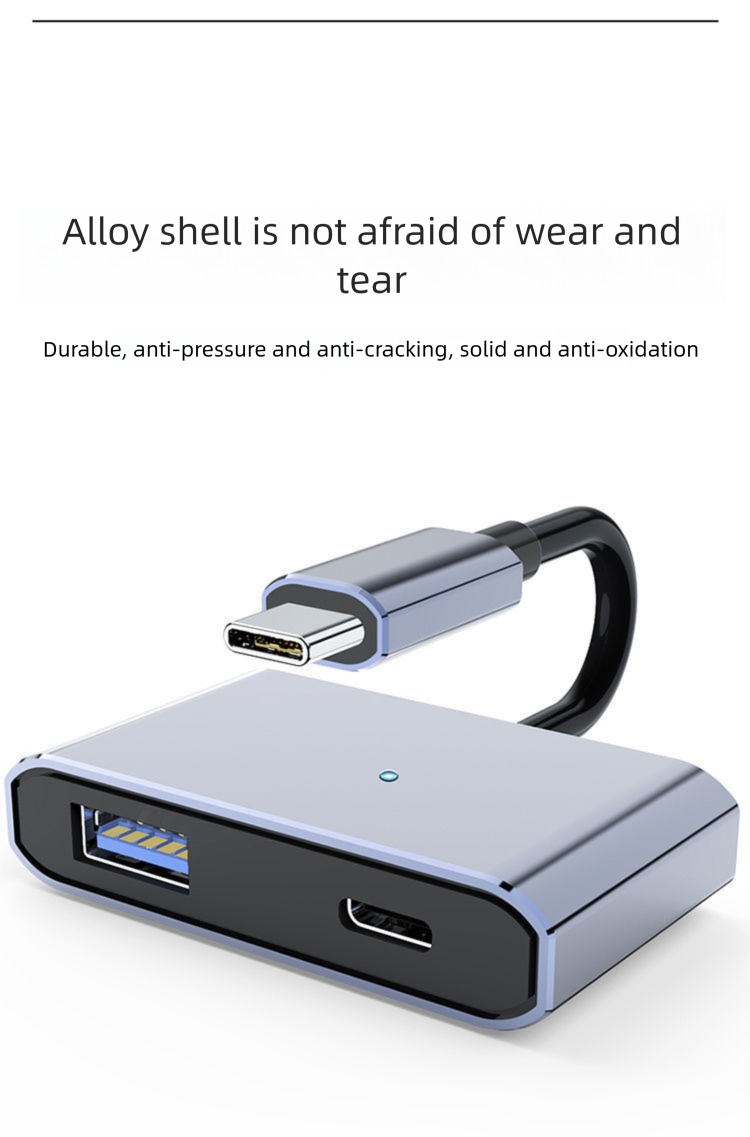 OTG-converter Oplaadbare Type-C mobiele telefoon Tablet Flashdrive Muis Multifunctionele universele 2-in-1 USB-adapter_voghion.com