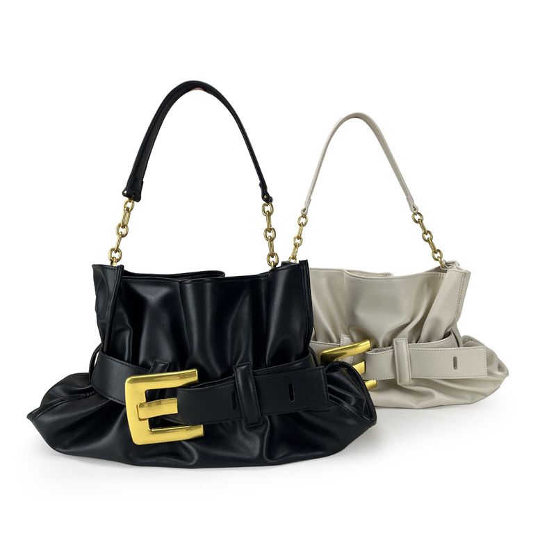 Nuove borse autunno/inverno 2025 Borse a mano plissettate Borse a tracolla con catena in metallo Borse tote_voghion.com