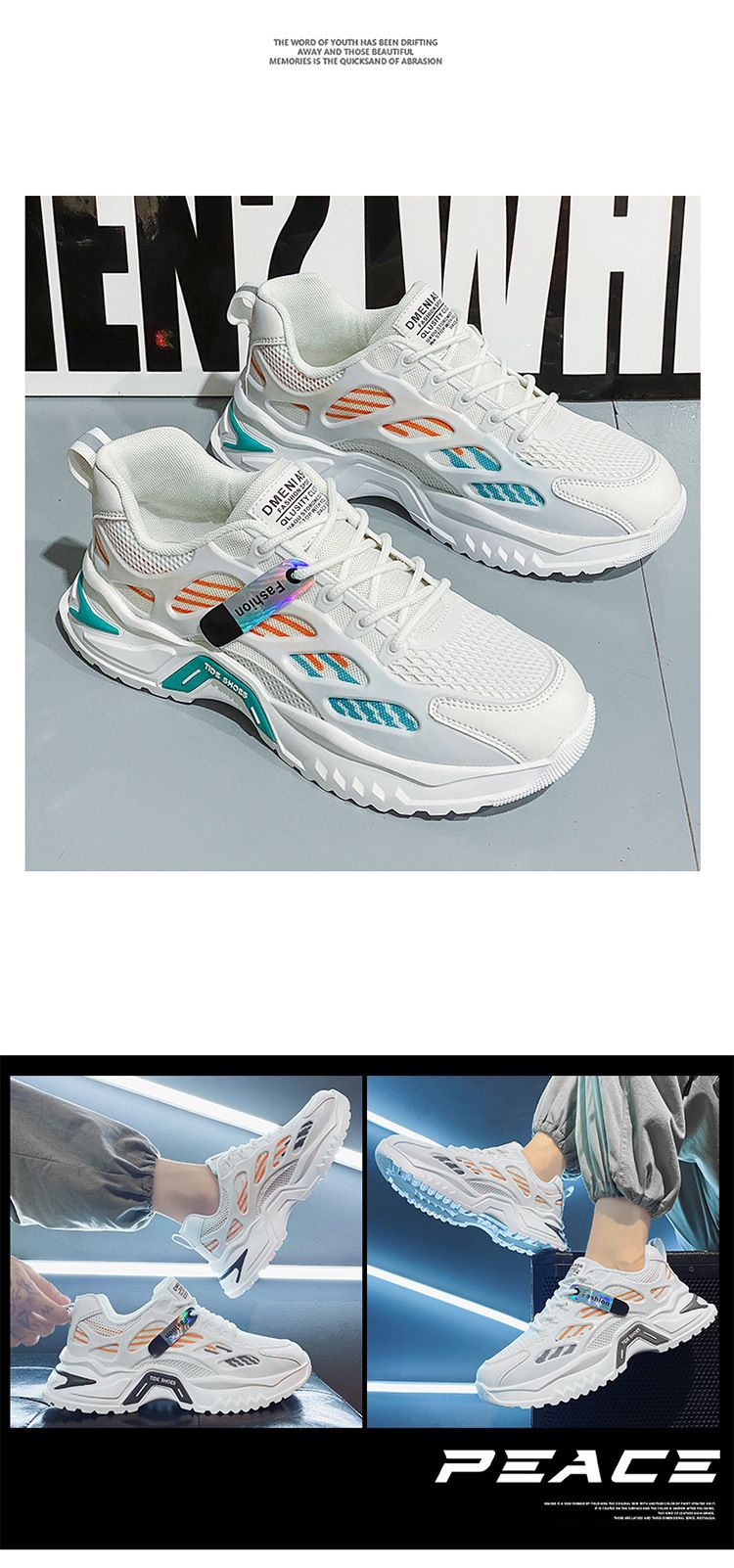 Chaussures d'été respirantes et polyvalentes pour hommes, en maille, pour le sport et les loisirs, augmentant la hauteur, noires, tendance, pour papa, nouvelle collection 2023_voghion.com