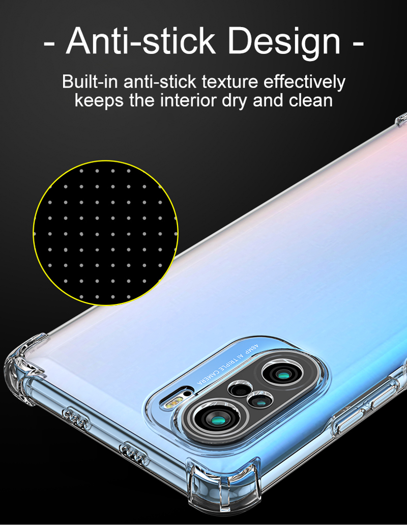 Xiaomi Redmi Note 11 10 9 8 11T 10T 10S 9S 8T için Darbeye Dayanıklı Silikon Telefon Kılıfı Şeffaf Yumuşak Kılıf_voghion.com
