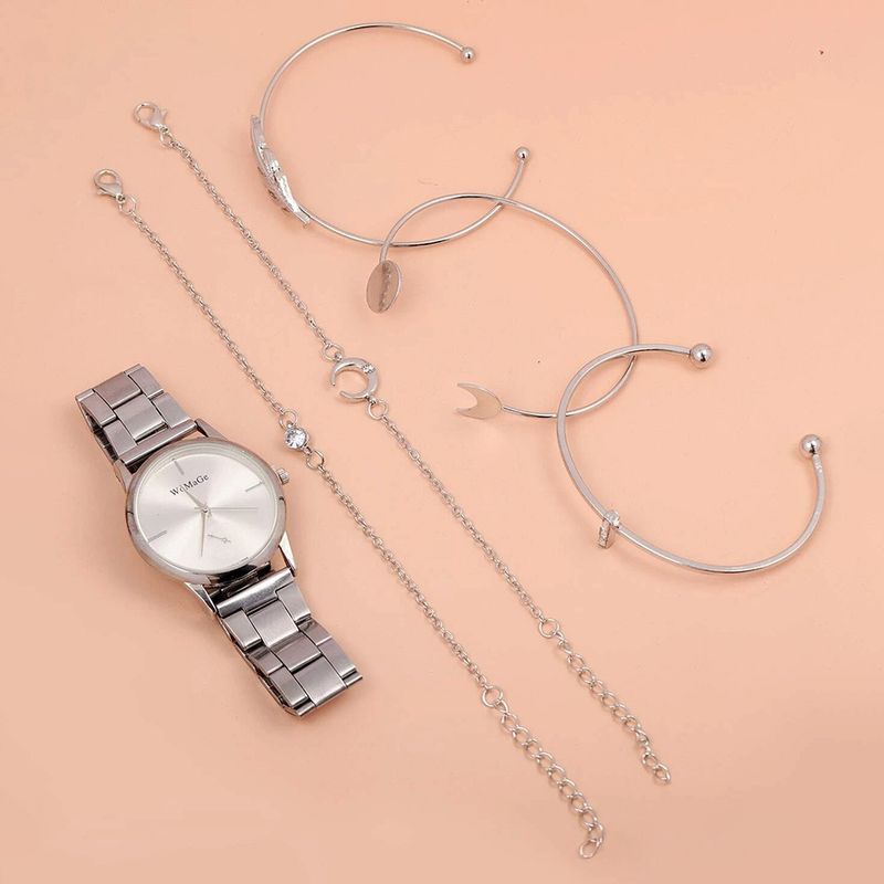 Damenuhren Verzierte Mode Damenuhr Temperament Business Quarzuhr Armband Set_voghion.com