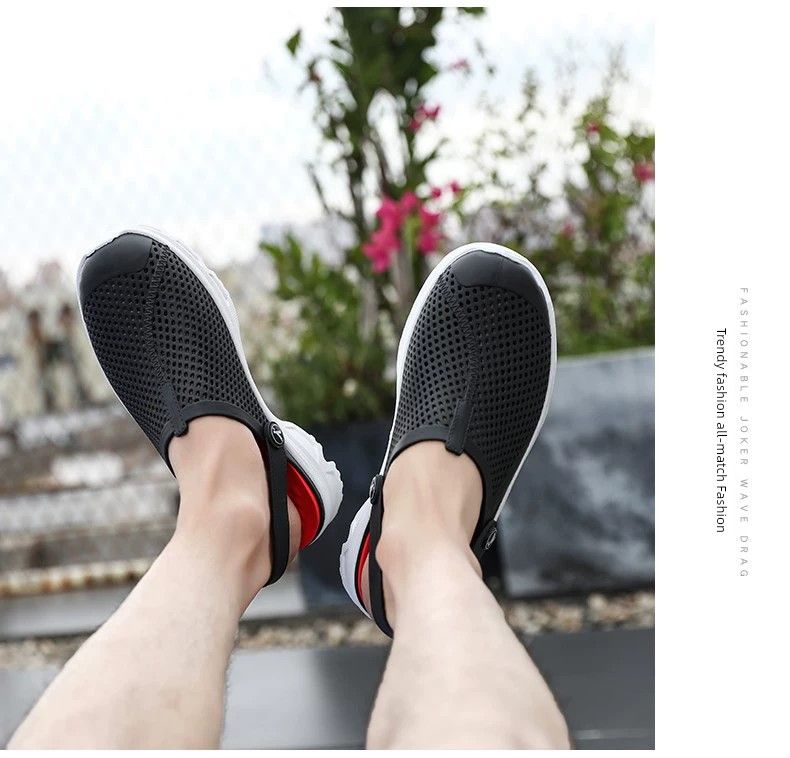 Pantofole estive da uomo alla moda antiscivolo per padre di mezza età, sandali per anziani con punta chiusa e suola spessa_voghion.com