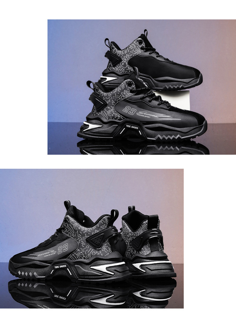 Cross-border shoes men's spring autumn 2024 new dad shoes platform trendy shoes youth student sports running shoes_voghion.com