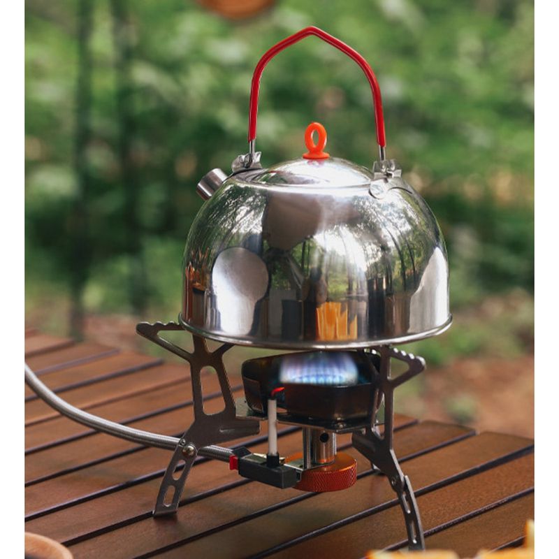 Hike Mount Outdoor Set fornello da campeggio a gas portatile antivento con parabrezza e bollitore_voghion.com