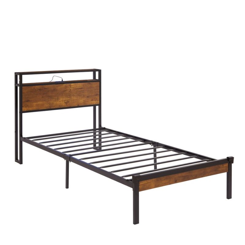 Telaio facile senza letto con dimensioni sotto una piattaforma di stoccaggio con molle USB tavola di legno in metallo necessaria letto e pediera box doppio RIVESTIMENTO_voghion.com